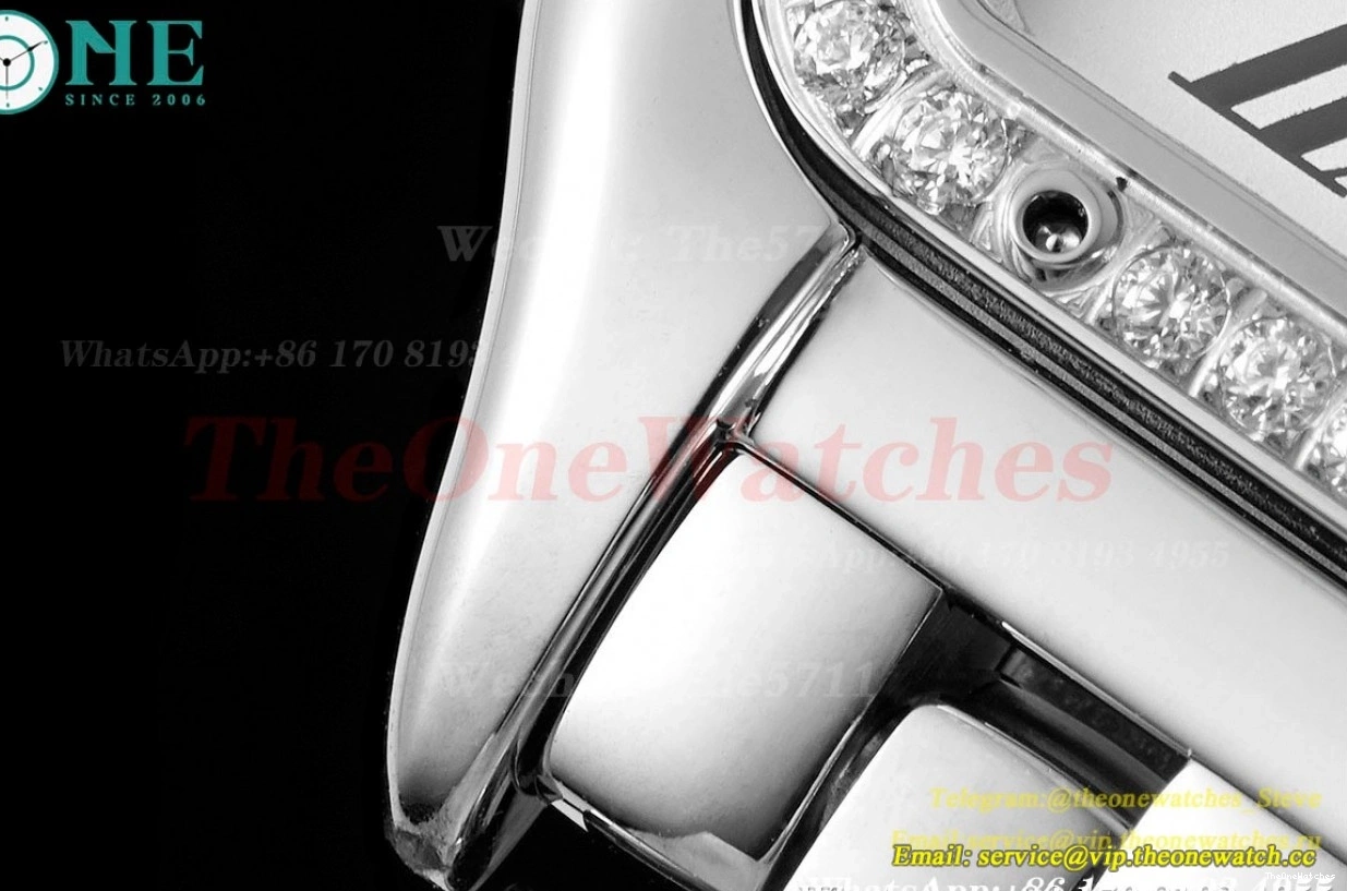 27mm SS AF White Dial Panthere SS De Secrete Ladies Quartz 0422